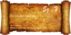 Szitás Helén névjegykártya