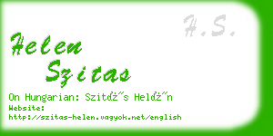 helen szitas business card
